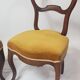 Paire de chaises Louis Philippe velours moutarde