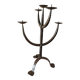 Large Brutalist Wrought Metal Candlestick - Early 20th Century