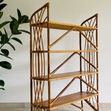 Vintage rattan shelf