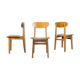 Vintage Italian Leatherette Dining Chairs, set of 3