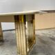 Vintage 1970s dining room set / wooden table, chair and sideboard