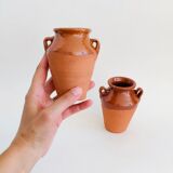 Pair of terracotta amphora vases