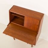 Danish  mid century teak  bureau with a hidden vanity by Ølholm Møbelfabrik