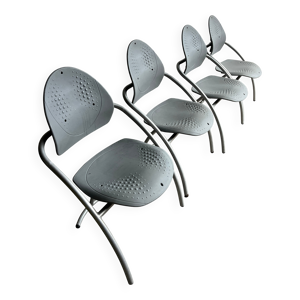 4 chaises postmodernes - italiennes