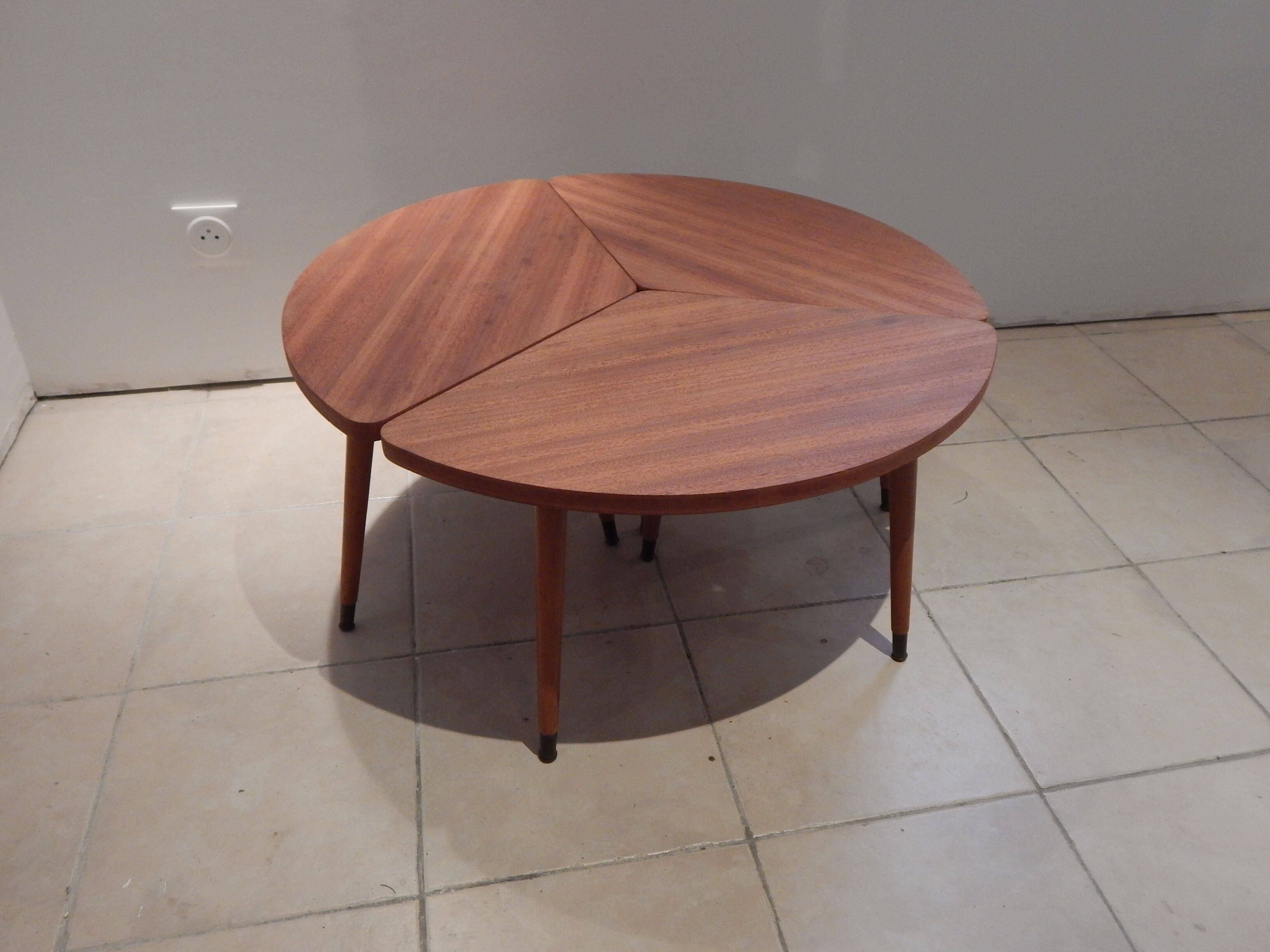 Vintage 50 modular tripod coffee table