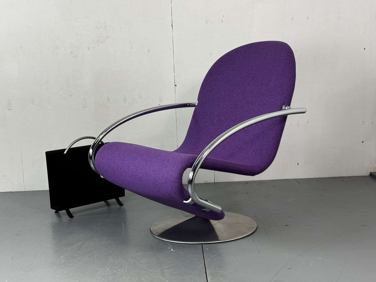 Chaise lounge Panton Streamline de l'ère spatiale pour Fritz Hansen 1-2-3, années 1970