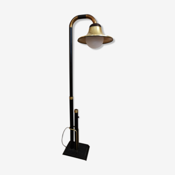 Black metal bell lamppost and 60s brass