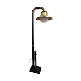Black metal bell lamppost and 60s brass