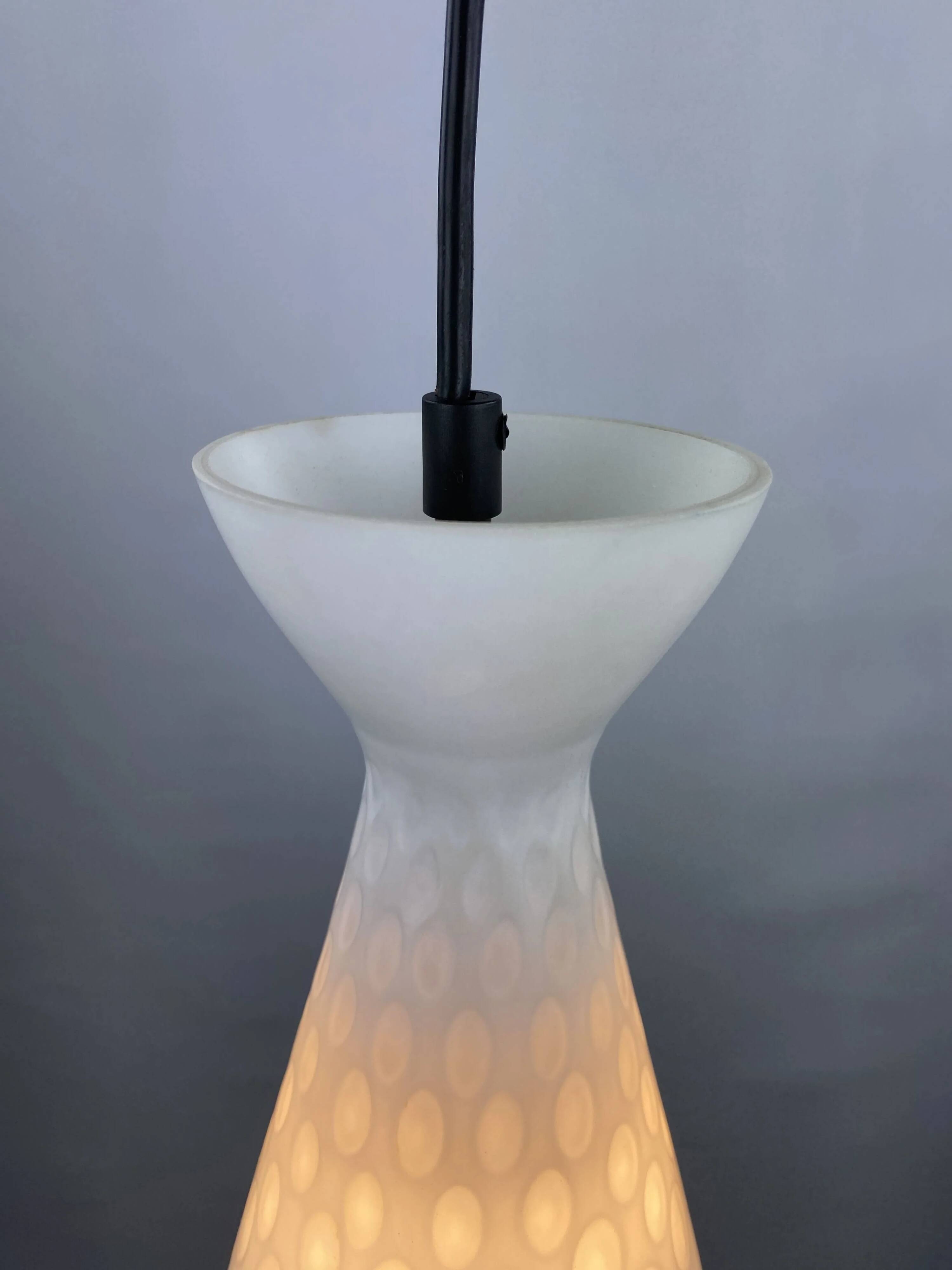 Glass hanging lamp by Aloys Gangkofner IBIZA for Peill & Putzler 1960