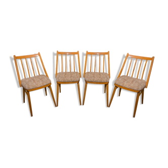 4 chaises de salle à manger du milieu du siècle par Antonín Šuman pour MIER, années 1960