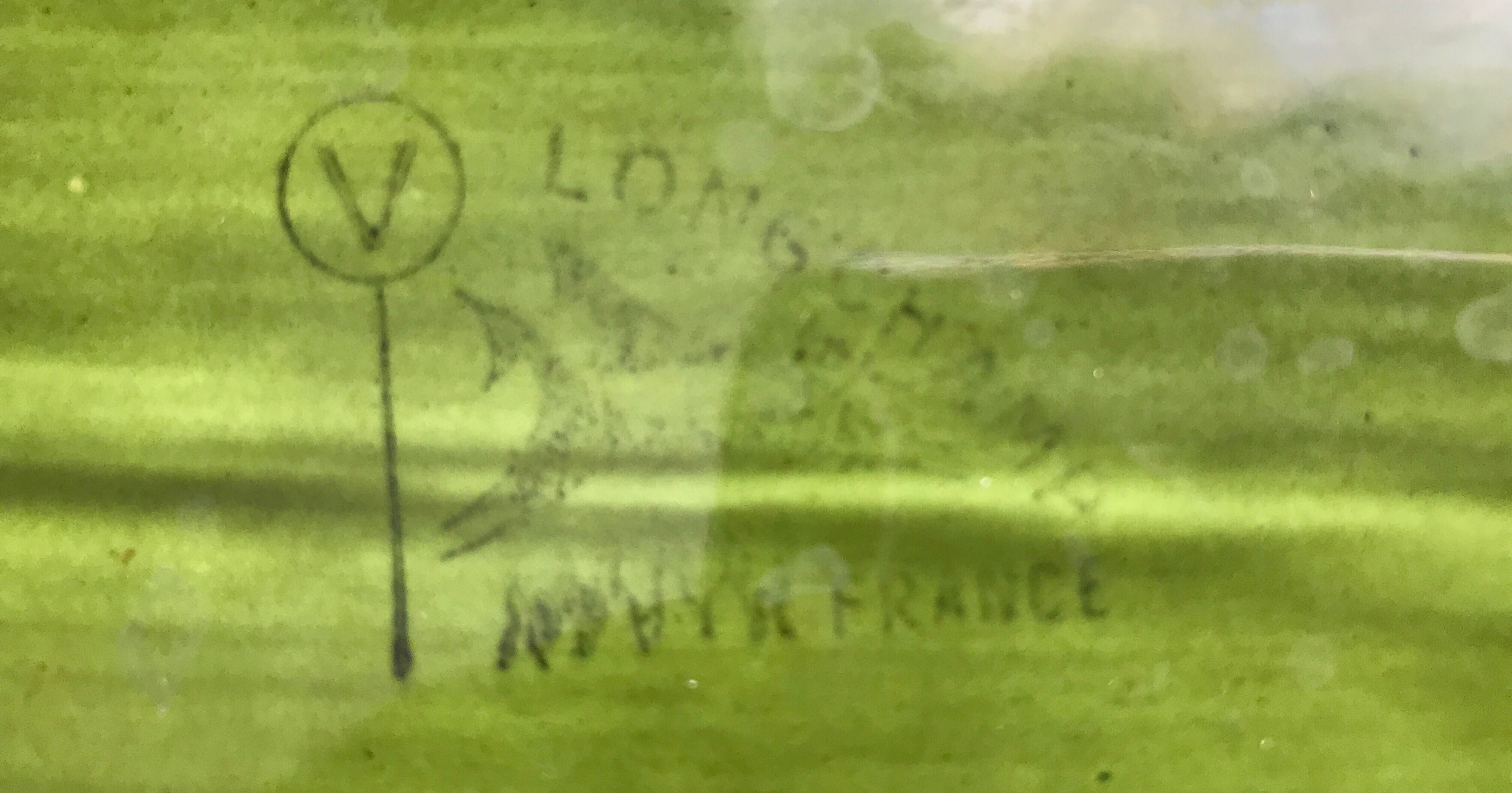 Vintage Longchamp green fish dish