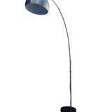 designer chrome metal floor lamp