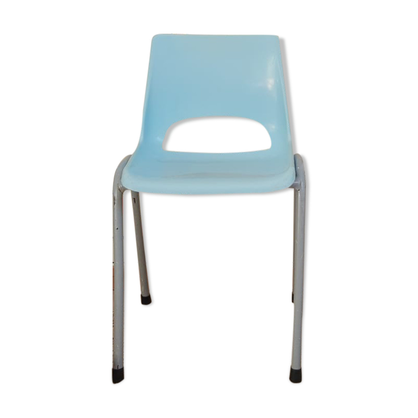 Chaise en plastique écolier enfants Brunswick Roger Bontemps - vintage