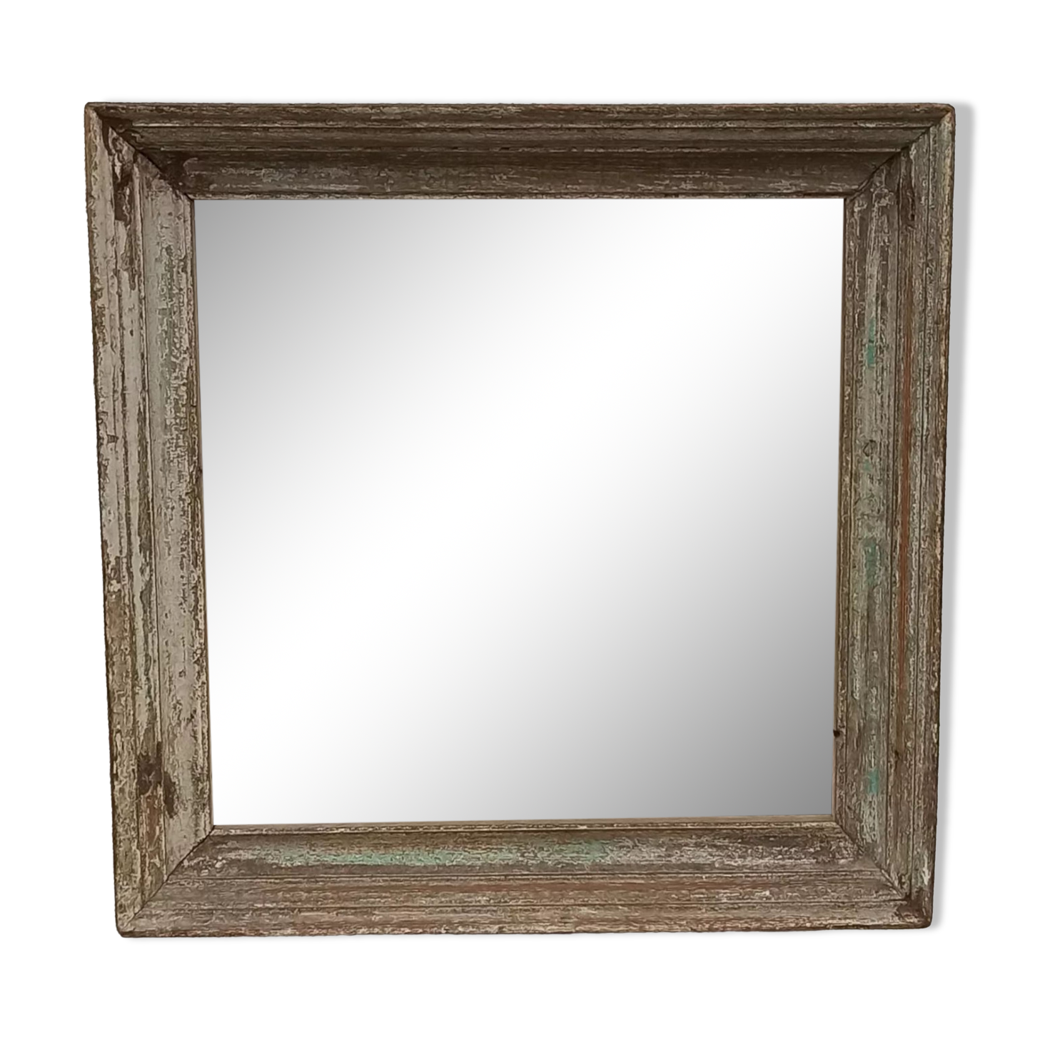 Square wooden mirror