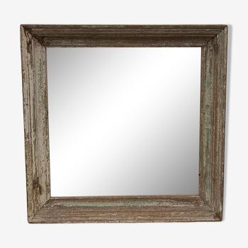 Square wooden mirror