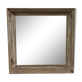 Square wooden mirror