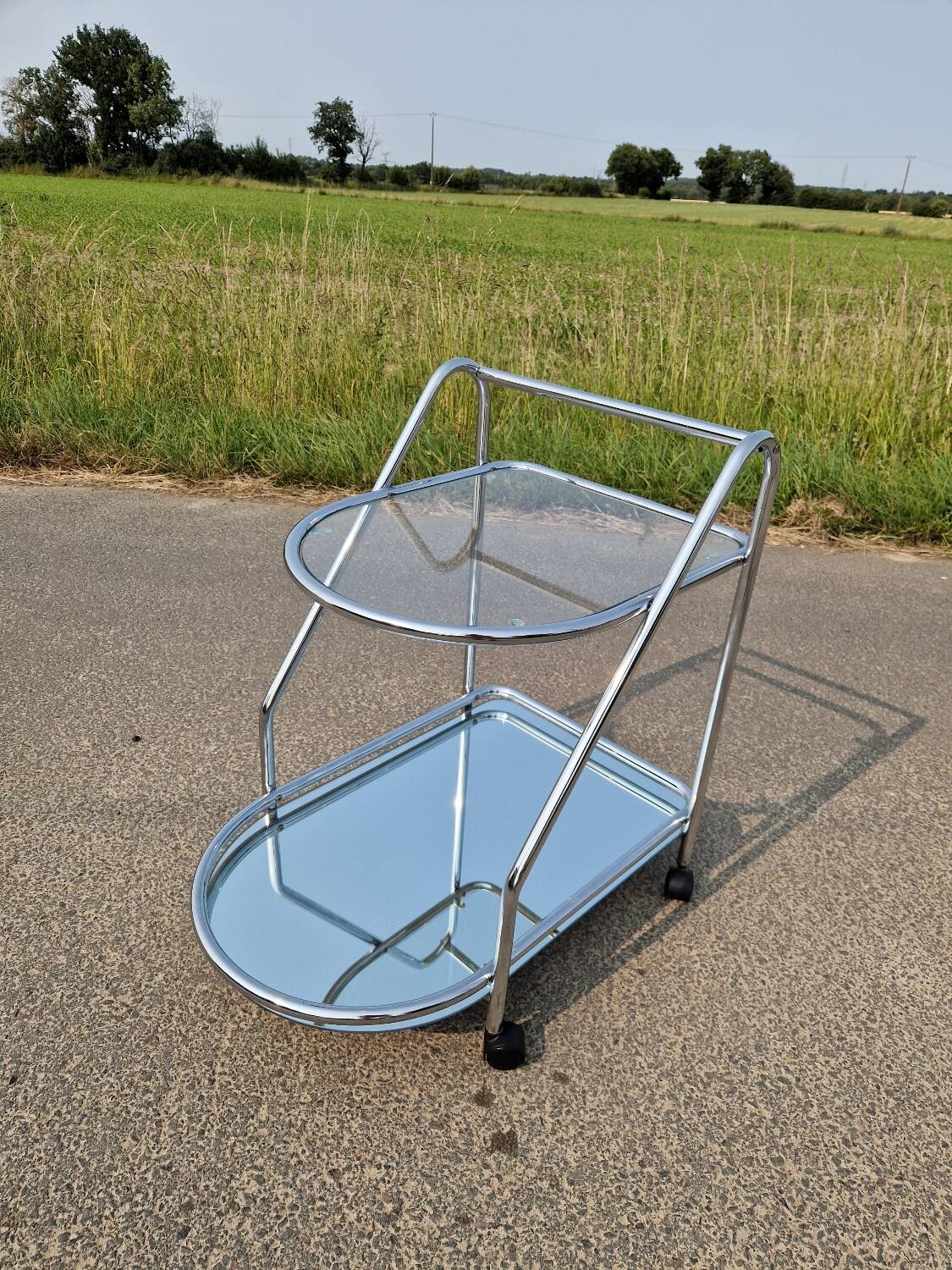 Tubular serving trolley, 1970s