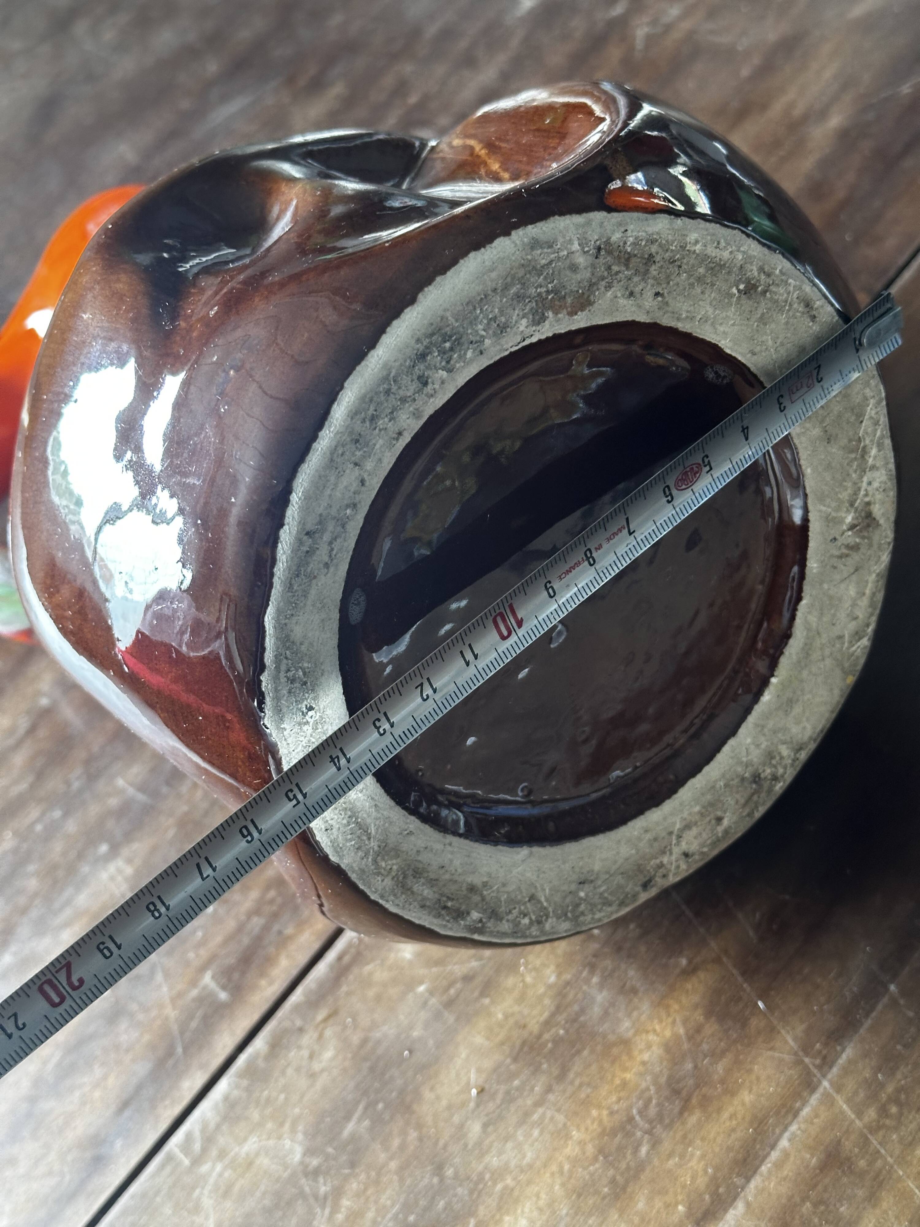 Vintage Vallauris Glazed Ceramic Pitcher, 30 cm High