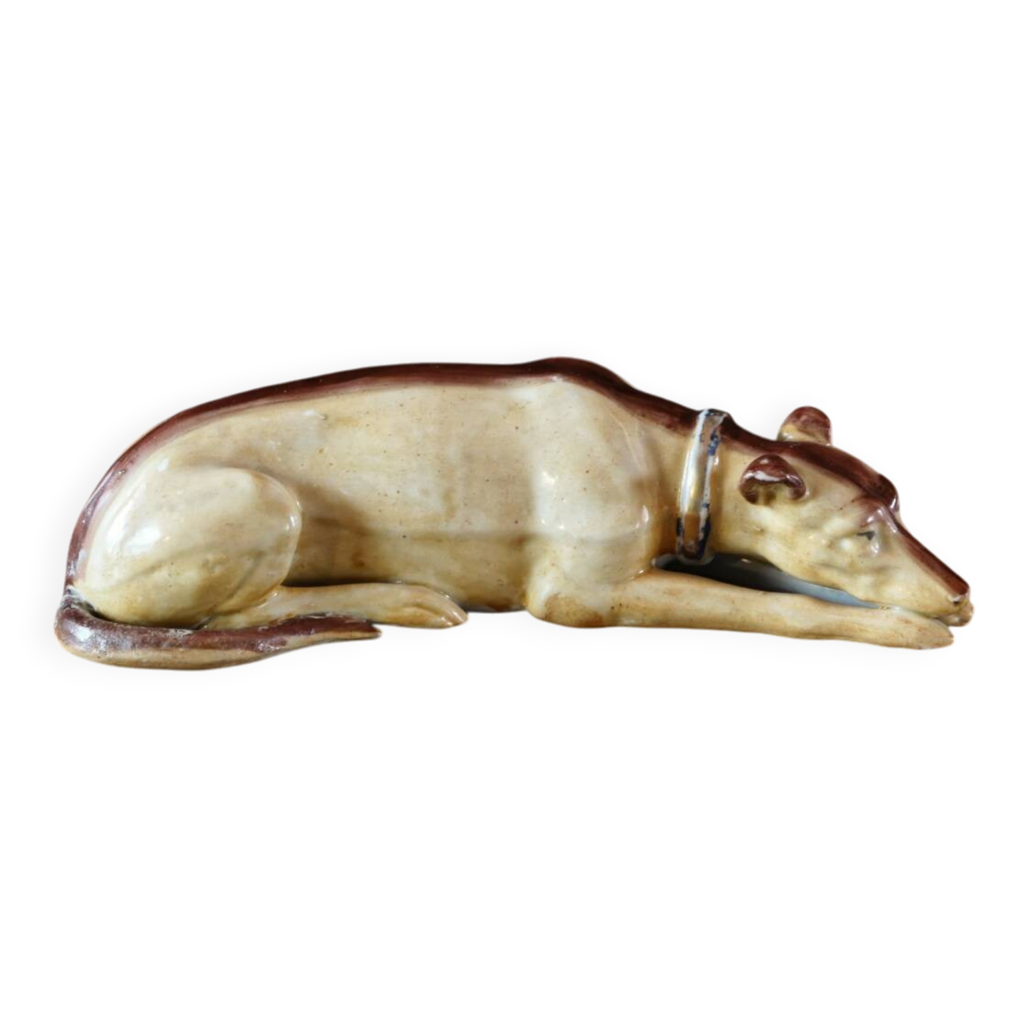 Porcelain biscuit greyhound