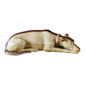 Lévrier en biscuit de porcelaine