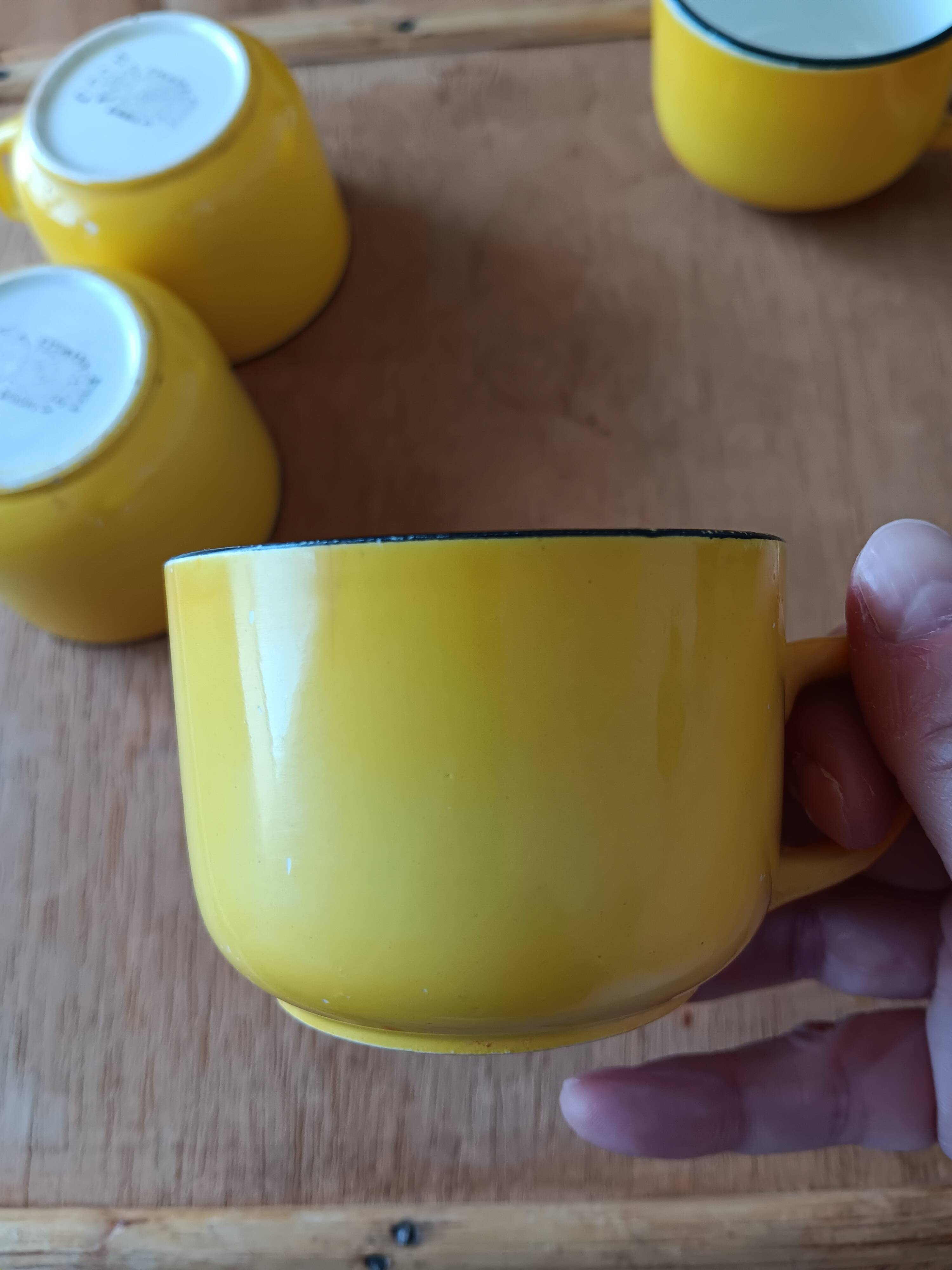 Antique coffee cups Digoin & Sarreguemines