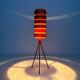 1960s vintage Danish bentwood teak floor lamp