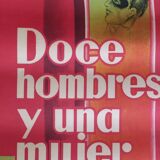 Old poster of the movie Doce hombres y una mujer