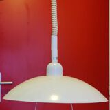 Vintage Delmas adjustable height white pendant light