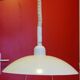 Vintage Delmas adjustable height white pendant light