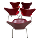 Series 7 Chairs by Arne Jacobsen for Fritz Hansen, red