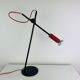 Lampe spot années 80, métal rouge et noir, vintage