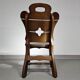 4 x Brutalist oak dining chairs / 60's