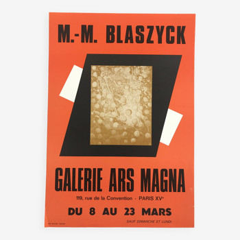 Original poster by Marie-Madeleine BLASZYCK, Galerie Ars Magna, circa 70