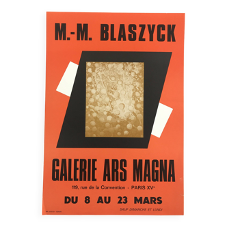 Original poster by Marie-Madeleine BLASZYCK, Galerie Ars Magna, circa 70