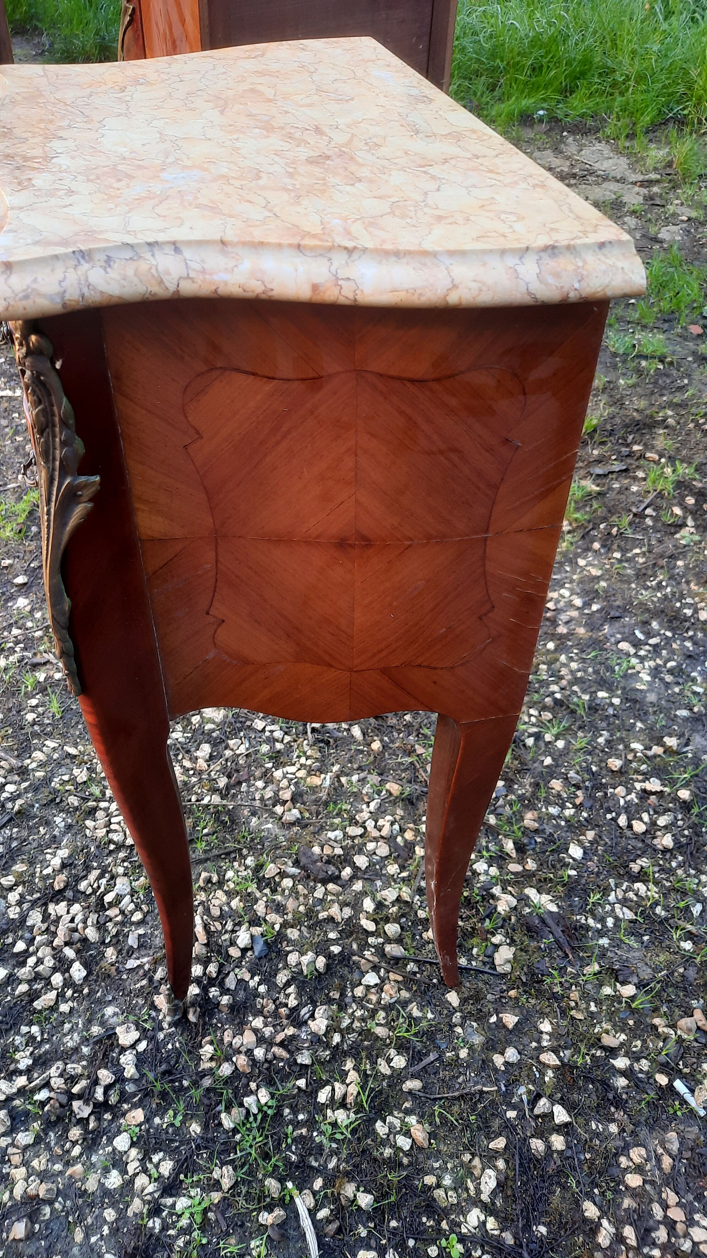 Pair of bedside rocaille style