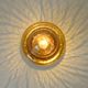 Vintage table lamp rustic desk light amber glass mushroom lamp 1970