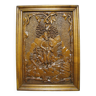 Bas relief in carved wood nineteenth