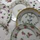 7 small plates in fine Limoges porcelain