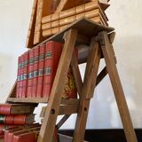 Ancien escabeau en bois début XXe