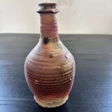 Striated stoneware soliflore vase
