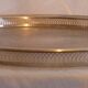 Large oval gallery serving tray in silver metal