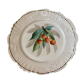 assiette en faïence ancienne cerises