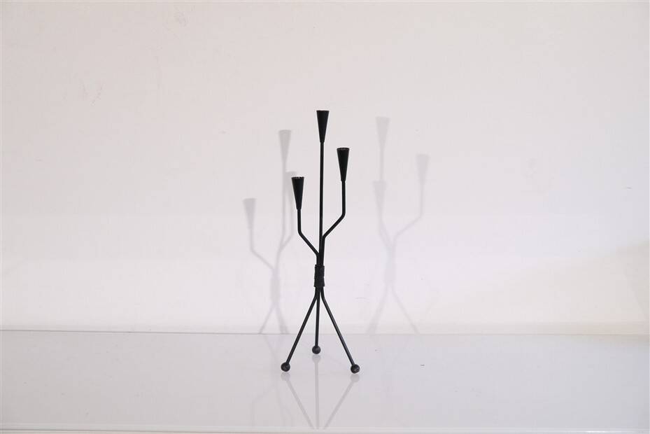 Scandinavian metal candle holder 1970