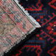 Long Vintage Persian Hamadan Rug, Traditional Oriental Blue Wool Runner 117x425cm