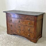 19th century chest of drawers with black marble top