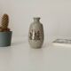 Petit vase vintage japonais en grès moucheté