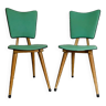 Paires de chaises vertes