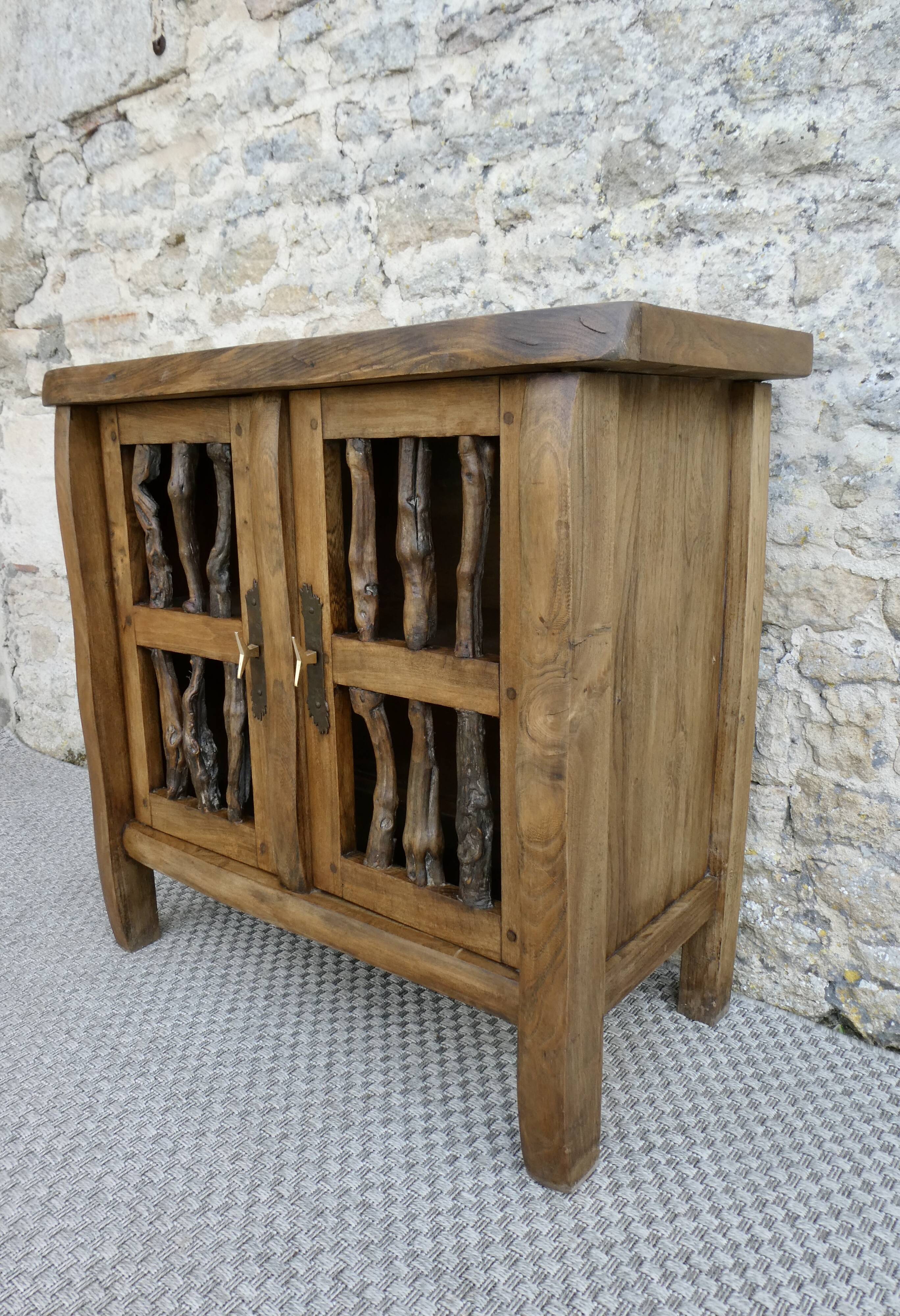Small brutalist buffet in elm.