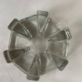 Bougeoir en verre lourd, chauffe-assiette