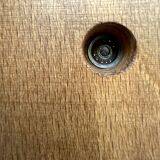 Scandinavian chair “Elefy style”, white shell & wooden legs – like new